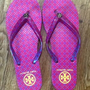 Tory Burch flip flops worn once